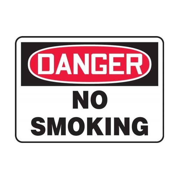 Accuform MSMK133VP Safety Sign, DANGER NO SMOKING, 10 X 14, Plastic MSMK133VP - main